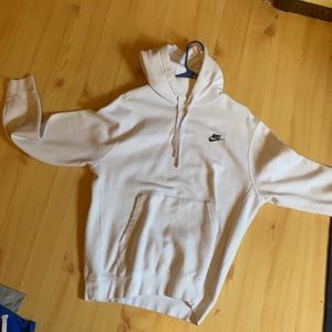 All white Nike sweatshirt